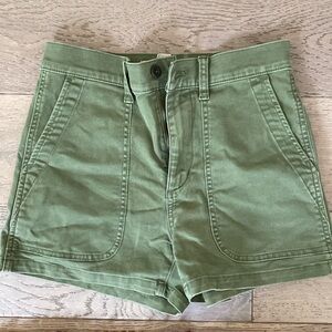 Madewell High Waist Green Shorts